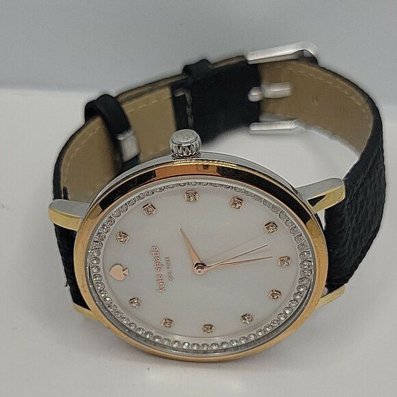 KATE SPADE Monterey KSW1143 Women's Black Leather Analog Dial Quartz Watch BC141 - Picture 7 of 11